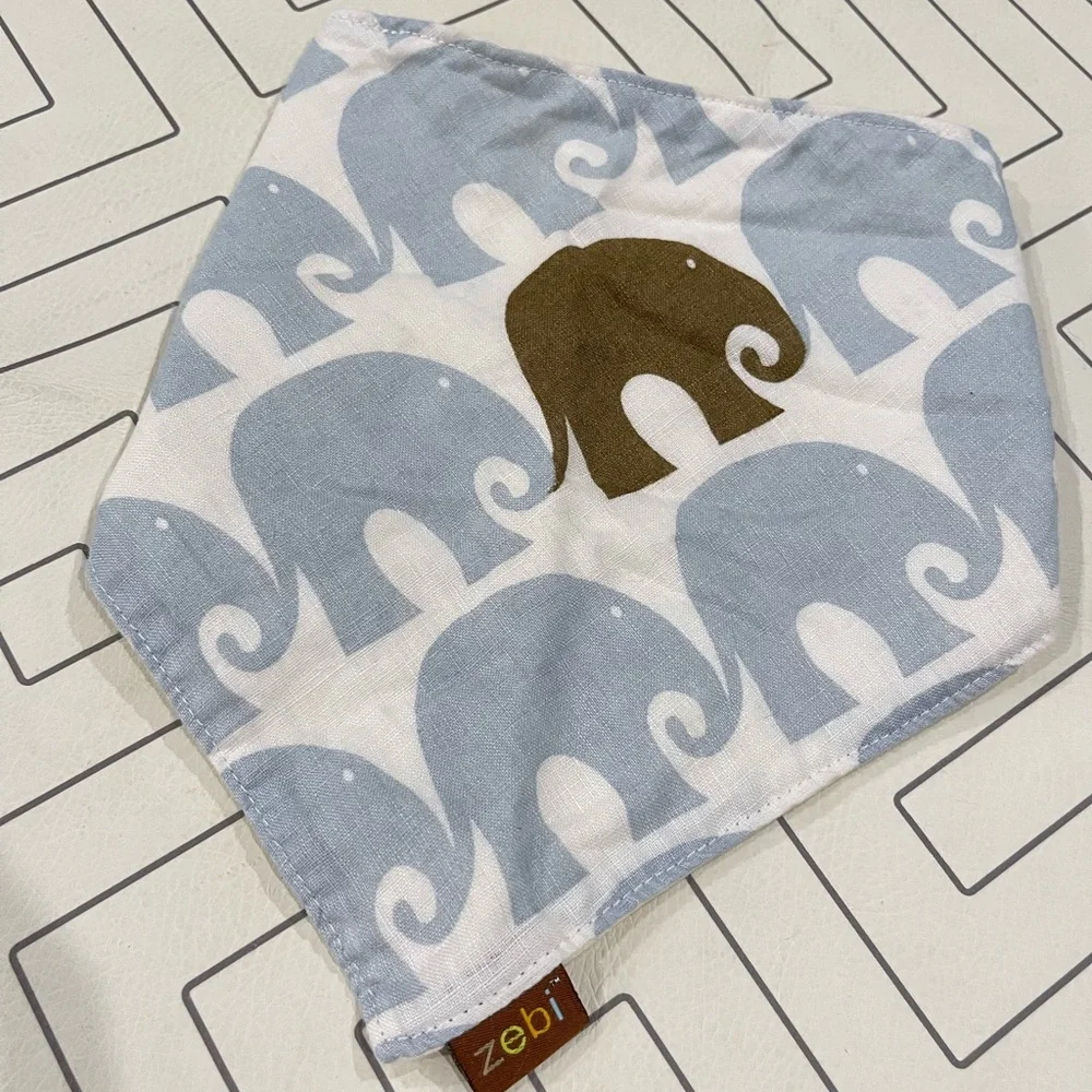 Zebi Elephant Bandana Bib
